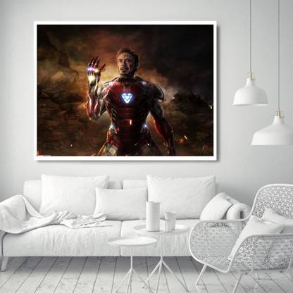 Marvel Avengers Endgame Ironman Death Scene HD Wallpaper Painting (Paper, A3/12 x 18-inch, Multicolour) Paper Print