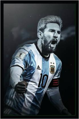 Lionel Messi Poster with Frame F-44 Paper Print