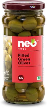 neo Pitted Green Olives I 100% Vegan I Non-GMO I Olives