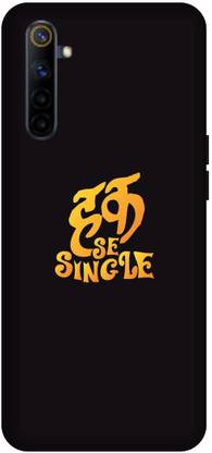 UMPRINT Back Cover for Realme 6 Huk Se Singal Funny Text Printed Back Cover