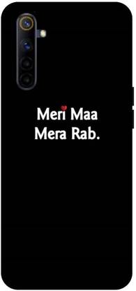UMPRINT Back Cover for Realme 6 Meri Maa Mera Rab Text Printed Back Cover