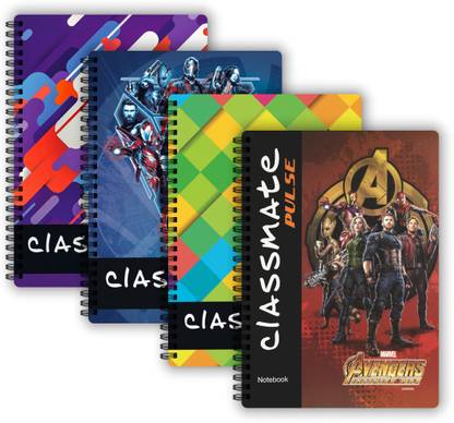 Classmate Pulse 1 Subject (267 X 203 mm) Spiral Regular Notebook Single Line 160 Pages
