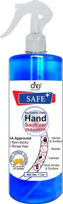 DNA Lifestyle Safe+  Cleanser Trigger Spray - 1 ltr Sanitizer Spray Pump Dispenser