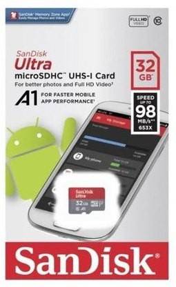 SanDisk SDHC-UHS-I-98 A1 32 GB MicroSD Card Class 10 100 MB/s  Memory Card Compatible with Mobile, Computer, Camera