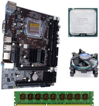 ZEBRONICS G41-D3-COMBO-KIT LGA 775Socket Mini-ATX Intel G41 Chipset DDR3 Motherboard for Desktop