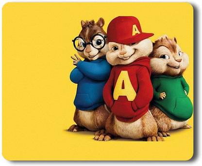 Yellow Alley Alvin and the Chipmunks Cartoon | Cartoon Mouse Pad | Mouse Pad for Desktop/Laptop |Rubber Base Matte Finish |Friendly for all type Mouse |Anti -Slippery Rectangular Mouse Pad Mousepad