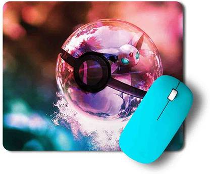 Yellow Alley Designer Mouse Pad |Pokemon Ball Mouse Pad for Desktop/Laptop |Rubber Base Matte Finish |Friendly for all type Mouse |Anti -Slippery Rectangular Mouse Pad Non Slip Base Mousepad
