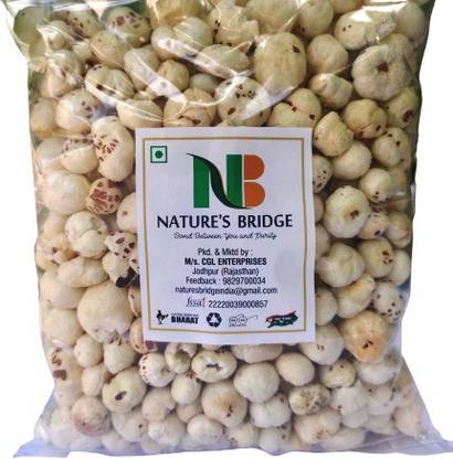 Nature's Bridge Phool Makhana / Makhana 200 gm / Gorgon Nut Puffed Kernels / Fox Nut / Lotus Seeds Pop Fox Nut
