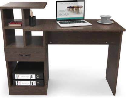 Decostyle Office Table Engineered Wood Laptop/Study Table with Storage Space|Wenge Engineered Wood Office Table