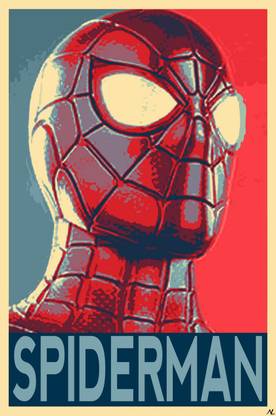 Blue Nexus Avengers Spider Man A4 Paper Wall Poster Without Frame Digital Reprint 11 inch x 8.5 inch Painting