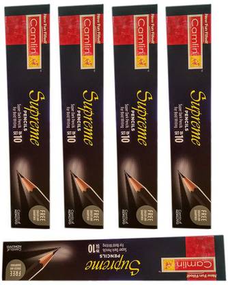 Camlin Pencils Set of 5 Pencils Eraser & Sharpener Pencil