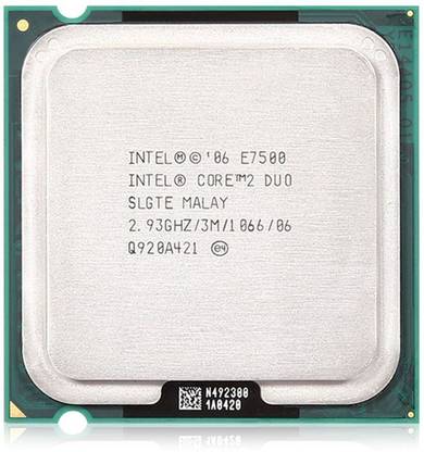 Intel CORE 2 DUO E7500 PROCESSOR 2.93 GHz LGA 775 Socket 2 Cores 2 Threads 3 MB Smart Cache Desktop Processor