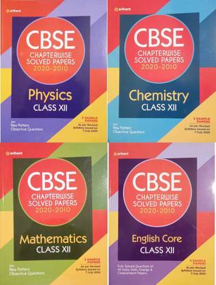 Arihant Chapterwise Solved Papers (Physics .chemistry .mathematics .english ) Combo Pack