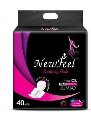 NewFeel Wings Sanitary Pads with Wings Secure (XXL - 320mm) (40 Pcs) Sanitary Pad