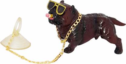 MMD DECORATION Car Dashboard Gangster Bulldog American Bully Dog Decorative Showpiece  -  11 cm