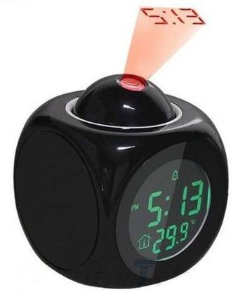 rich hood Digital Black Clock