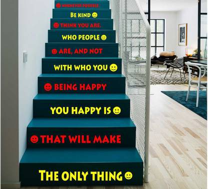 KREEPO 49 Stair Sticker_pg99_multclr Self Adhesive Sticker
