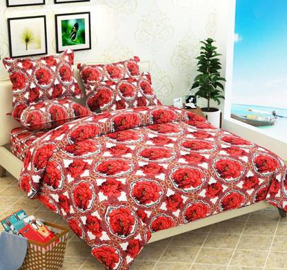 Optima 144 TC Cotton Double Printed Flat Bedsheet