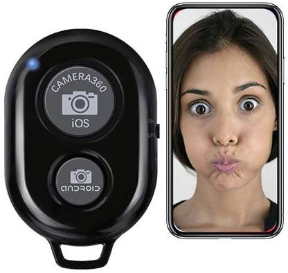 Allmusic Wireless Bluetooth Shutter Remote Compatible Selfie Stick & Tripod All Mobile  Camera Remote Control