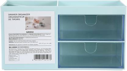 MINISO 3 Compartments Plastic Drawer Organizer
