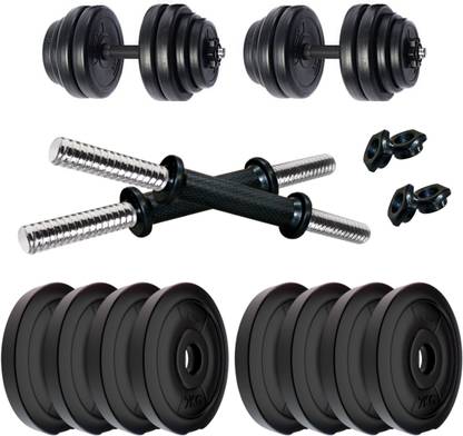 KRX 16 KG PVC-DM COMBO16 (2KG X 8 Plates) Home Gym Adjustable Dumbbell