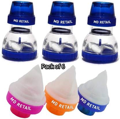 MD Retail Water Softner Filter/Tap Shower Sprinkler head/Direct Ration Kitchen and Bathroom Tap Sprinkler Plastic Shower Head Pack of 6 Health  Faucet