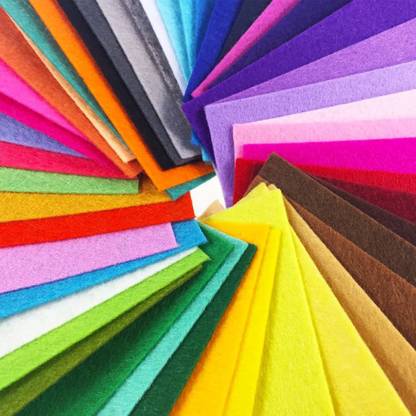 snow crafts A4 Assorted Color Felt Fabric Craft Sheets 2 mm Thick (20cm*30cm)… (A4-10 Sheets) Felt Sheet