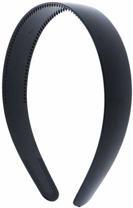 ELECSA Black 2Pcs Plastic Hard Headband with Teeth 1 Inch Head band Women Girls Hair Band