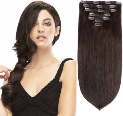 AP Real Human  Extensions clip in 7pcs 16 inch Straight Indian Virgin Human Remy  Extensions(Natural 16")-100g Hair Extension