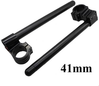 Vinayakart Universal 41mm CNC Fork Clip-ons Riser Handle Grip Handlebar for Motorcycle Black Handle Bar
