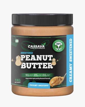 cassava Peanut Butter Sweetened Creamy 1 KG ( Non- Gmo ,Vegan , No Hydrogented Oil )