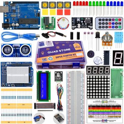 Quad Store Super Starter Uno R3 Kit compatible with Arduino IDE