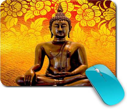 whats your kick Lord Buddha | God | Buddha | Stylish | Printed Mouse Pad /Designer Waterproof Coating Gaming Mouse Pad For Desktop/Laptop (Multi6) Non Slip Base Mousepad