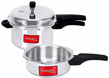 Surya Accent 2 L, 3 L Outer Lid Pressure Cooker