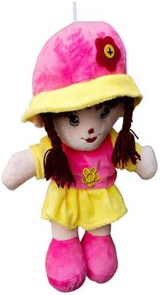 RED ALIENS Ariella Cute Premium Plus Soft Doll Feet Pink And Yellow  - 35 cm