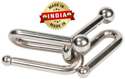 FUN MAGIC Double S Puzzle Metal - Remove 2 LINK S Metal Wire Shape IQ Test 1 Magic Tricks
