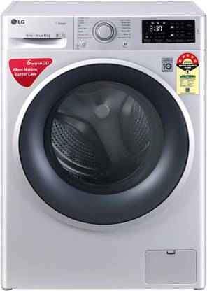 LG 6 kg with Inverter Fully Automatic Front Load Washing Machine with In-built Heater Silver