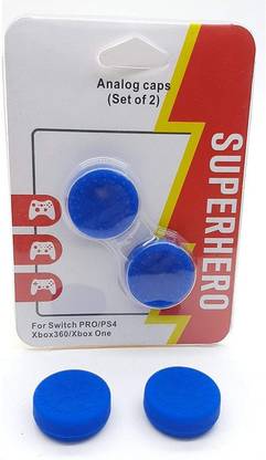 TMG Analog Controller Gamepad Raised Antislip Thumb Stick Grips Thumbsticks Joystick Cap Cover Thumb Grip for PS4,PS3, Xbox One, Xbox 360 and NS-PRO( 2 Pcs)Blue  Joystick