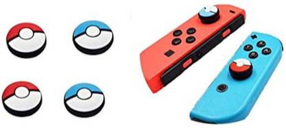 TMG Joy Con Thumb Grip Compatible Switch Lite or Joycon Button Stick, Switch Analog Thumb Joy Con Joystick Thumbstick Grip Skin Cap, Red Blue Switch Caps  Joystick