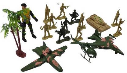 Quinergys ®XXX-129-AAS-Military Army Men Action Figures Base Camp Play Set