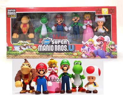 Mubco Super Mario Bros Toys Action Figures 6 pcs / Set