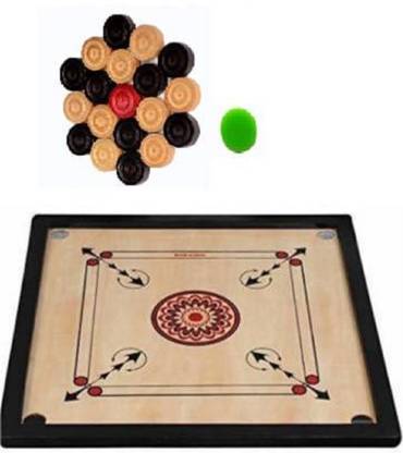 Satya Sports Carrom Board 26inchs with Coins & Striker 26 inch Carrom Board