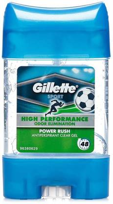 Gillette High Performance Power Rush Anti Perspirant Deodorant Stick  -  For Men