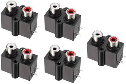 ERHIndia  TV-out Cable PCB Panel Mount 2 RCA Socket Female Jack Audio Video AV Connector - 10PC