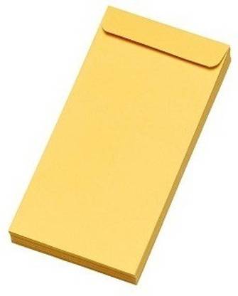RAU MA Yellow Small Letter size Cheque, Post Envelopes Pack of 100 Envelopes