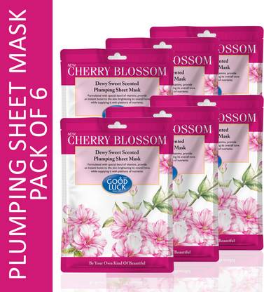 Goodluck Cherry Blossom Plumping Sheet Mask (Pack of 6)