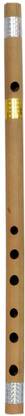 IBDA Flute with Gold Colour and Silver Colour Tape for Beginner A Scale Natural Bamboo Bansuri 19 inch Go Vocal for Local for Learners Bamboo Flute