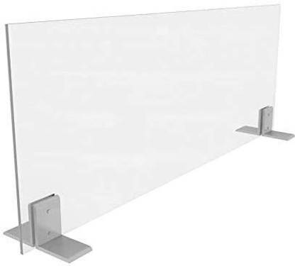 inshopfitting 91x0.5x120/ Center Pass Thru Cash/Card 1"H X 4"W Desk Sneeze Guard
