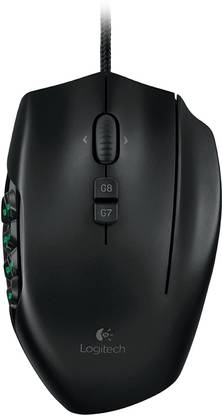 Logitech  G600 MMO Gaming Mouse Black Wired Ambidextrous Optical  Gaming Mouse