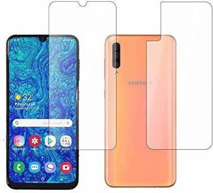 ISHANGEL Front and Back Screen Guard for SAMSUNG GALAXY A20S, Gorilla Hammer Proof, flexible fiber unbreakable Screen Protector, [Not a Tempered Glass]